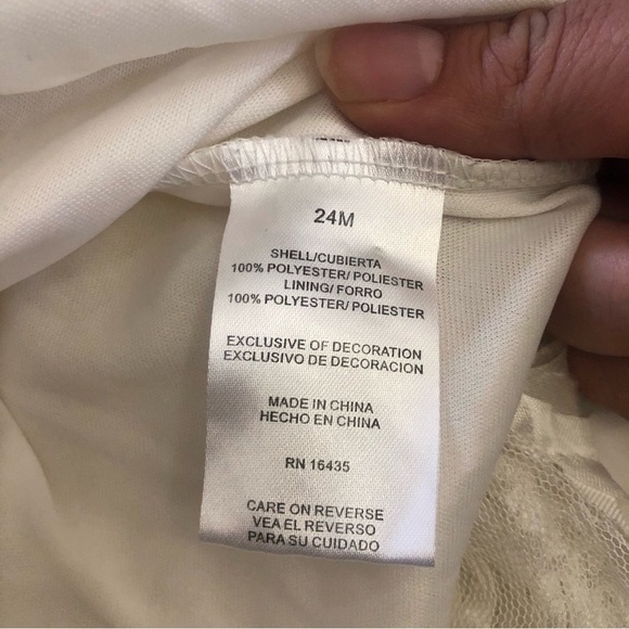 Nanette Baby® Girl Leopard Trim Short Puff Sleeve Mesh Knit Rosette Dress Sz 24M - Picture 9 of 11